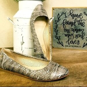 Vince Camuto Snake Print Ballet Flats
